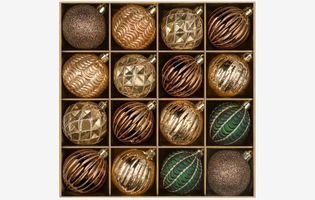 16ct Shatterproof Christmas Ball Ornaments 