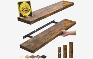 22.5 inches Rustic Wood Wall Shelves
