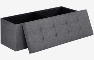 43 Inches Folding Storage Ottoman Bench