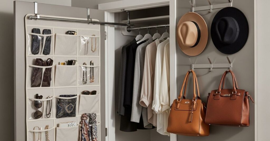 Add Hooks Rod Extenders and Over Door Organizers