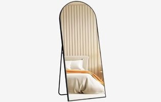 Arched Full Length Mirror with Stand for Bedroom