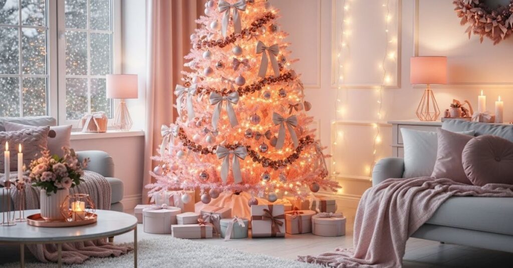 Blush Pink & Rose Gold Modern Christmas