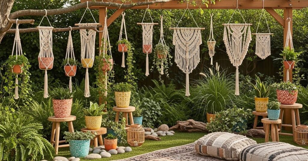 Boho Style Garden Craft Decor Ideas