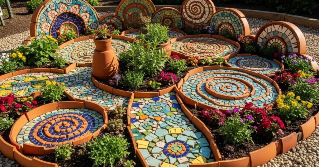 Broken Pot Mosaic Garden Art