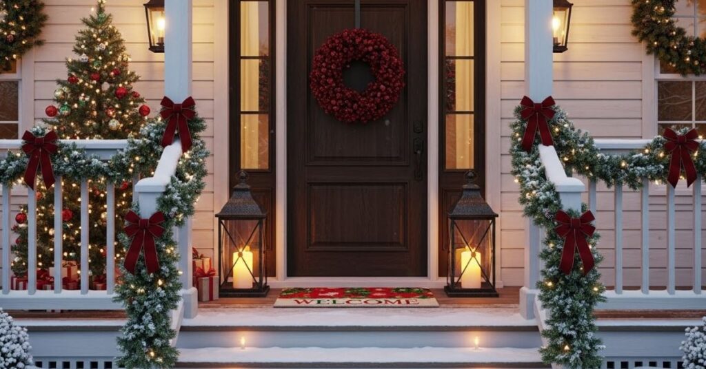 Burgundy Outdoor Christmas Decor
