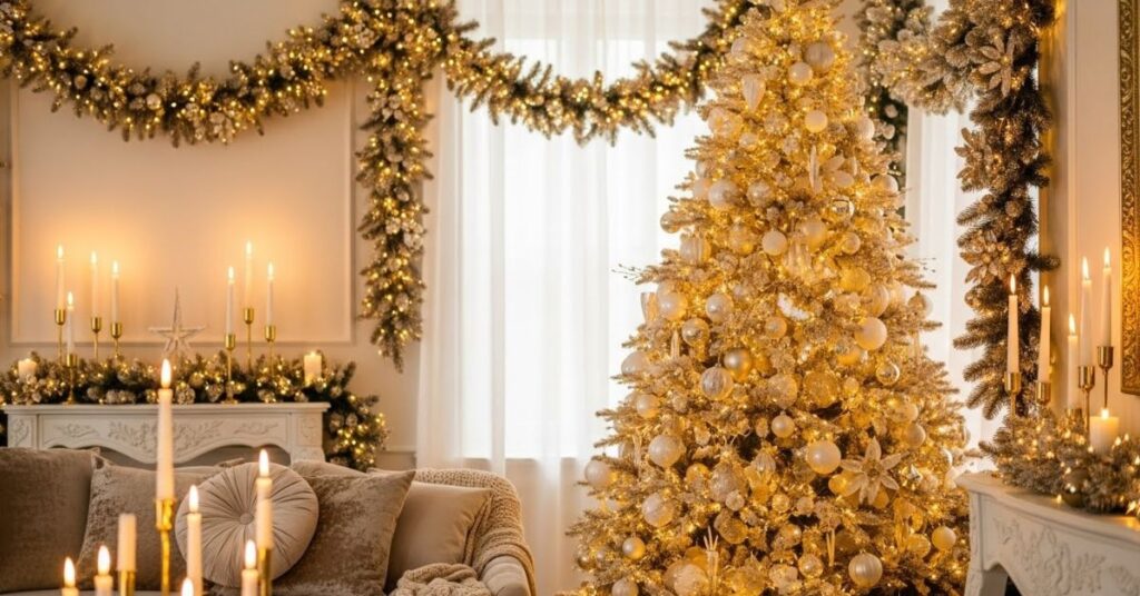 Champagne Gold & Ivory Glam Christmas