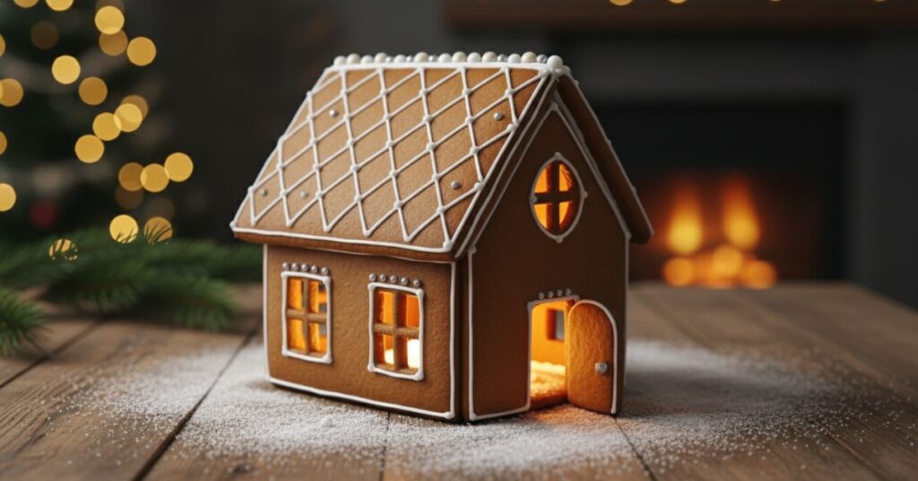 Classic Minimalist Gingerbread Cottage