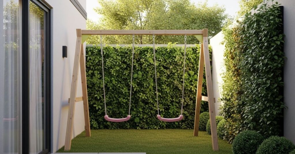 Compact Backyard Swing Set for Small Spaces