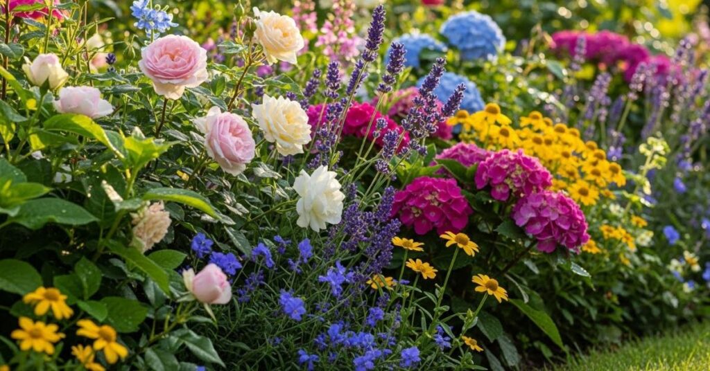 Cottage-Style Flower Beds Overflowing With Color