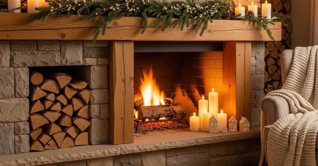 Cozy Hygge Fireplace Styling for Winter Nights