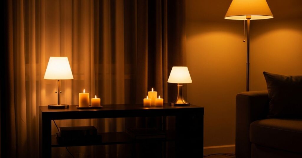 Create Warm Winter Lighting Using Lamps and Soft Glows