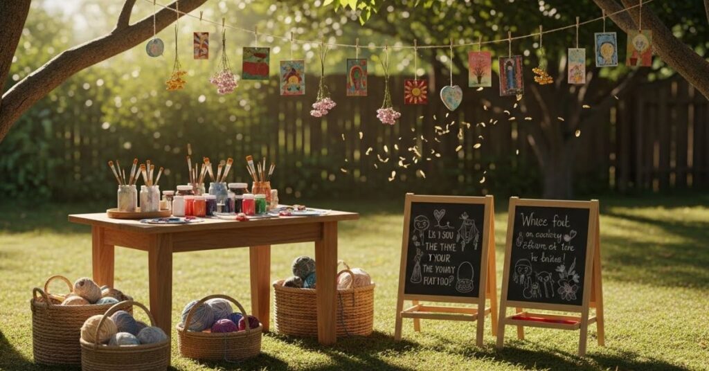 Creative Outdoor Art Corners and Craft Zones