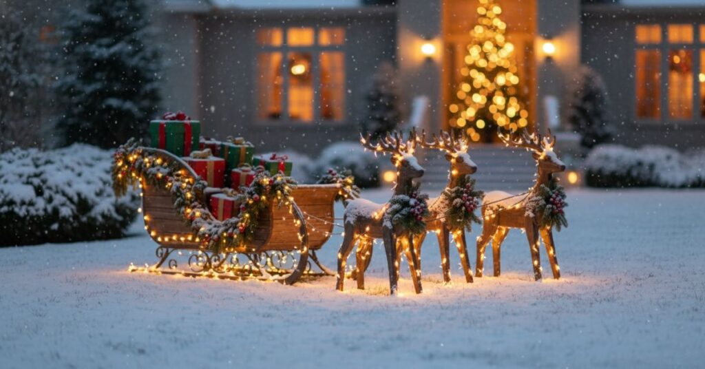 DIY Outdoor Sleigh or Reindeer Display