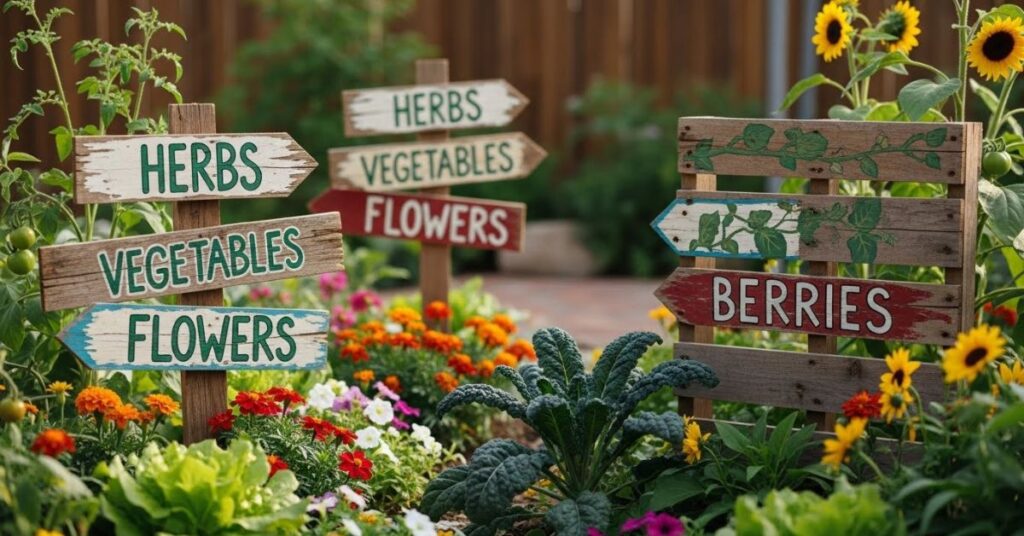 DIY Pallet Garden Signs