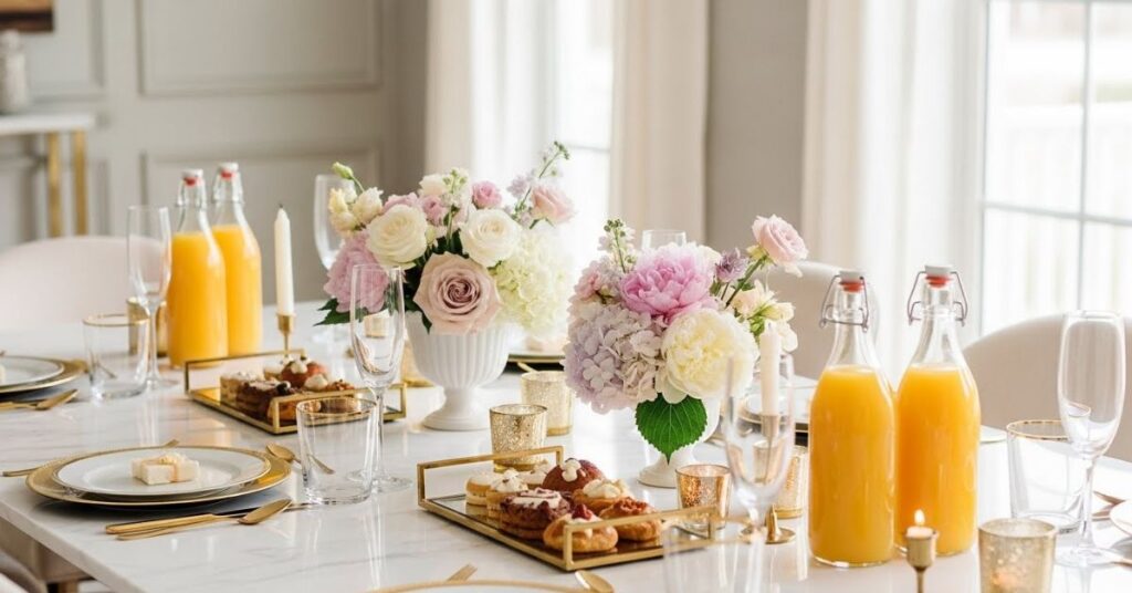 Elegant Brunch Mimosa Bar Setup