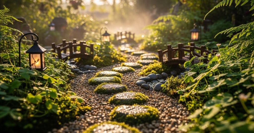 Fairy Garden Pathways with Miniature Pebble Trails