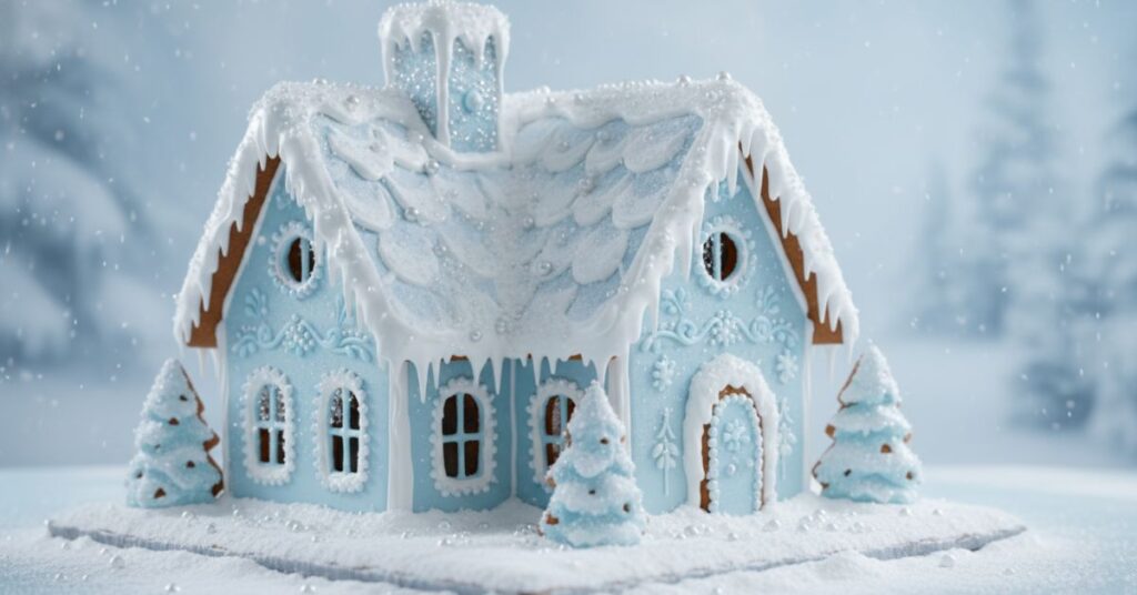 Frosty Winter Wonderland Gingerbread House