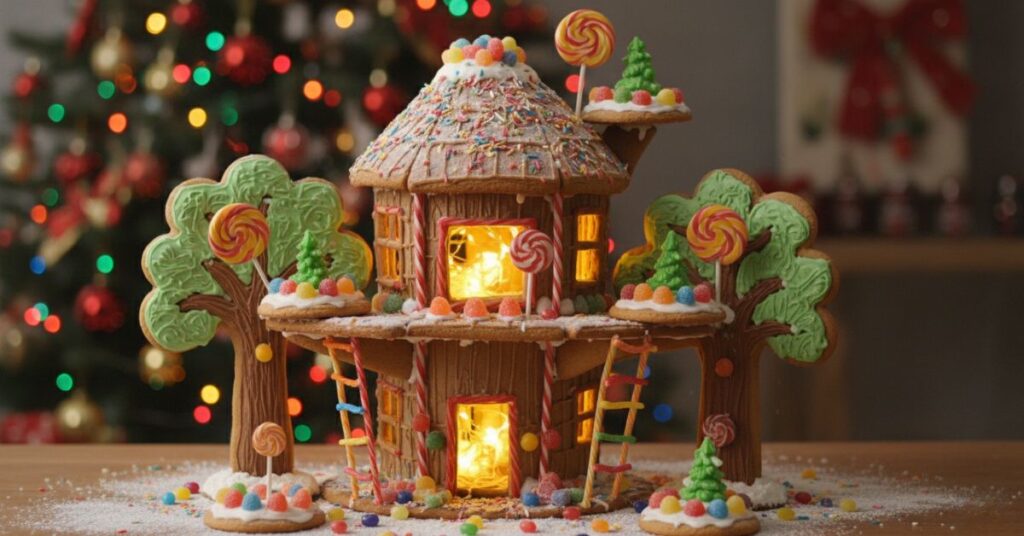 Gingerbread Treehouse Design for Kids