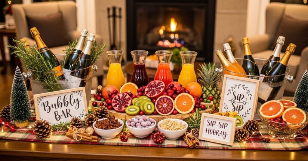 Holiday-Themed Mimosa Bar Ideas
