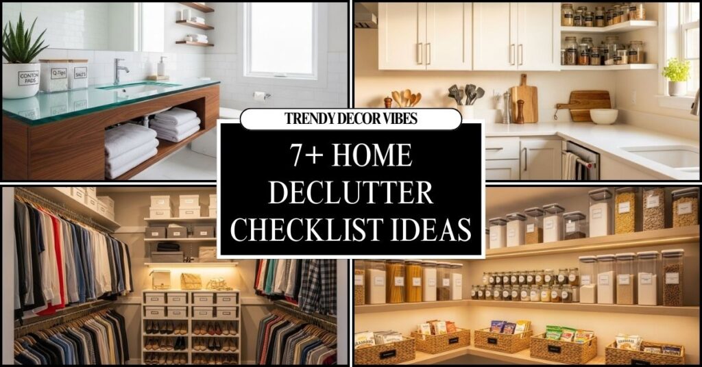 Home Declutter Checklist Ideas