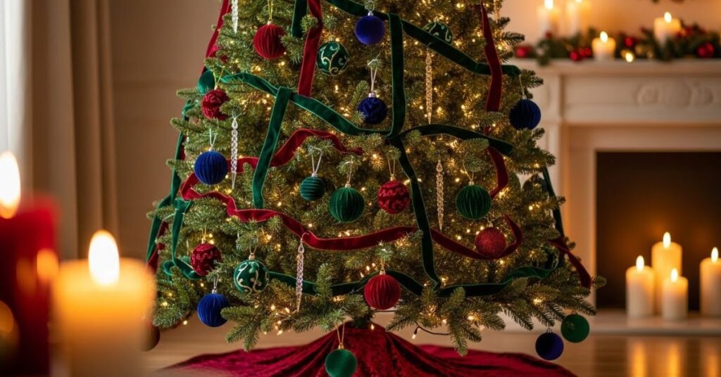 Jewel-Tone Velvet Christmas Tree Glamour - Velvet Christmas Tree Ideas