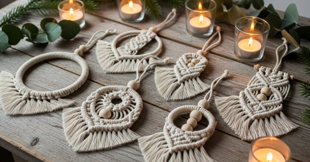 Macrame Accents and Handmade Ornaments