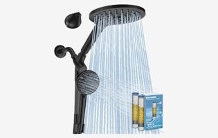 MakeFit Dual Filtered Rain Shower Head Combo