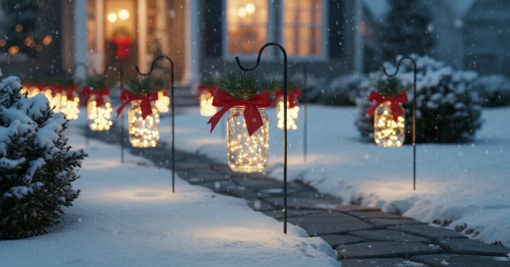 Mason Jar Lanterns for Winter Nights