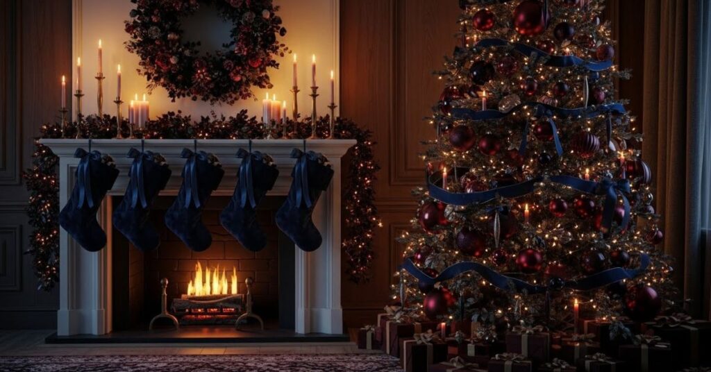 Midnight Blue & Deep Burgundy Luxury Mix