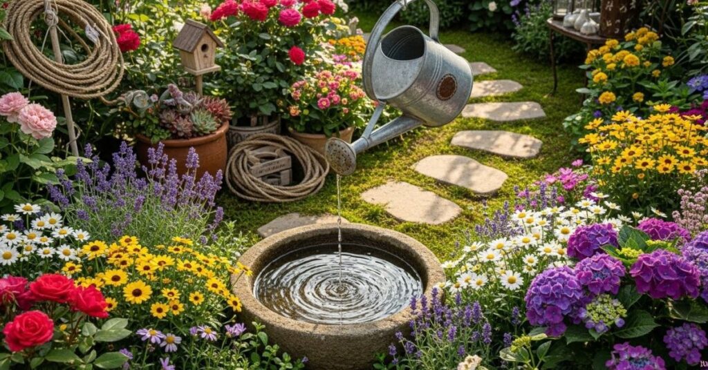Mini Watering Can Drip Fountain
