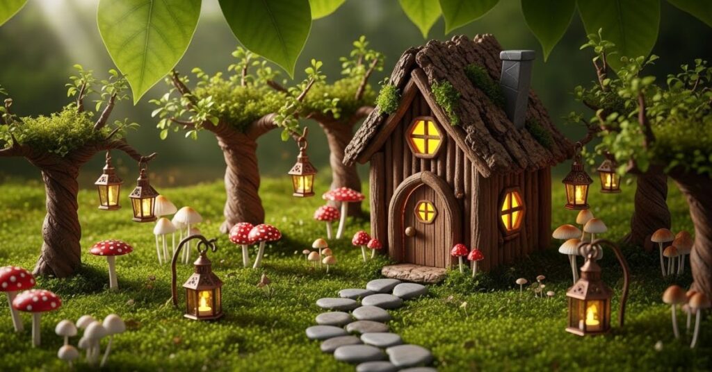 Miniature Woodland Cottage Fairy Garden