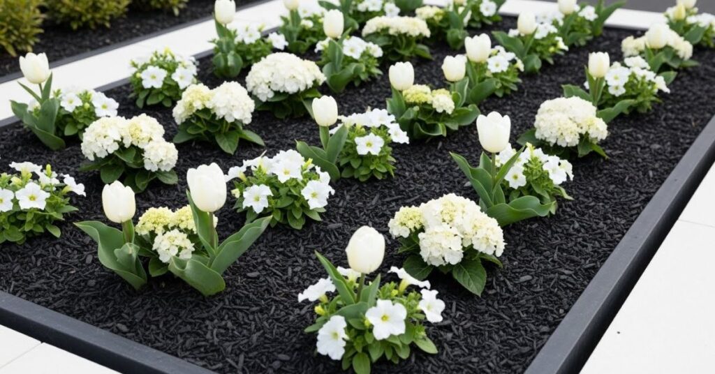 Minimalist Flower Beds With Monochrome Plant Palettes