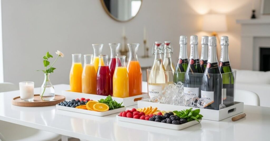 Modern Minimalist Mimosa Bar