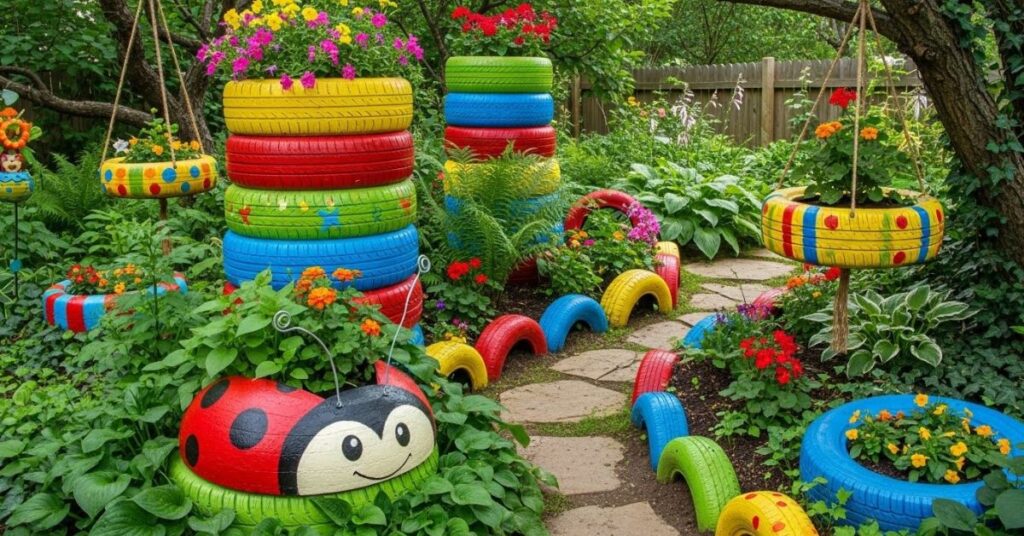 Old Tire Garden Art Projects