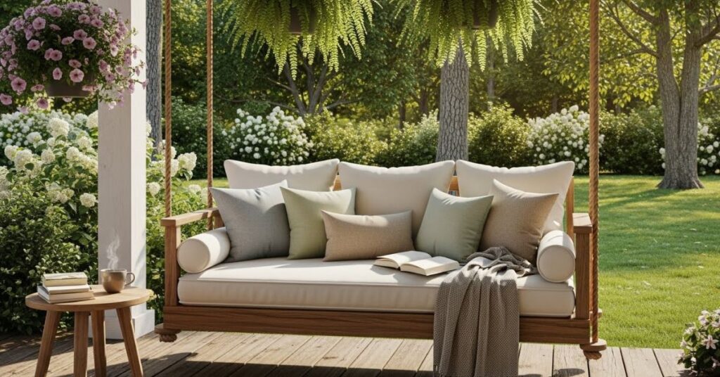 Porch-Style Swing Set for Relaxation