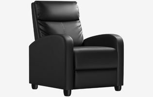 Recliner Chair Padded Leather Seat