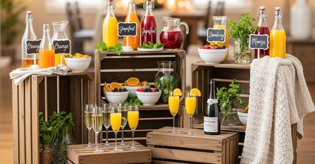 Rustic Farmhouse Mimosa Bar Design