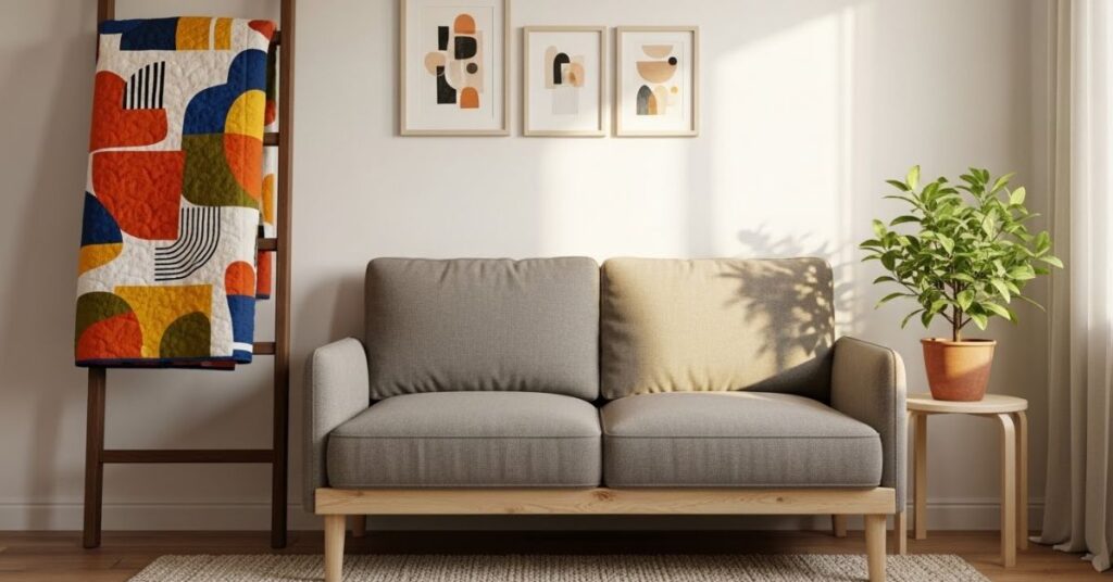 Small Space Ideas with Abstract Quilts