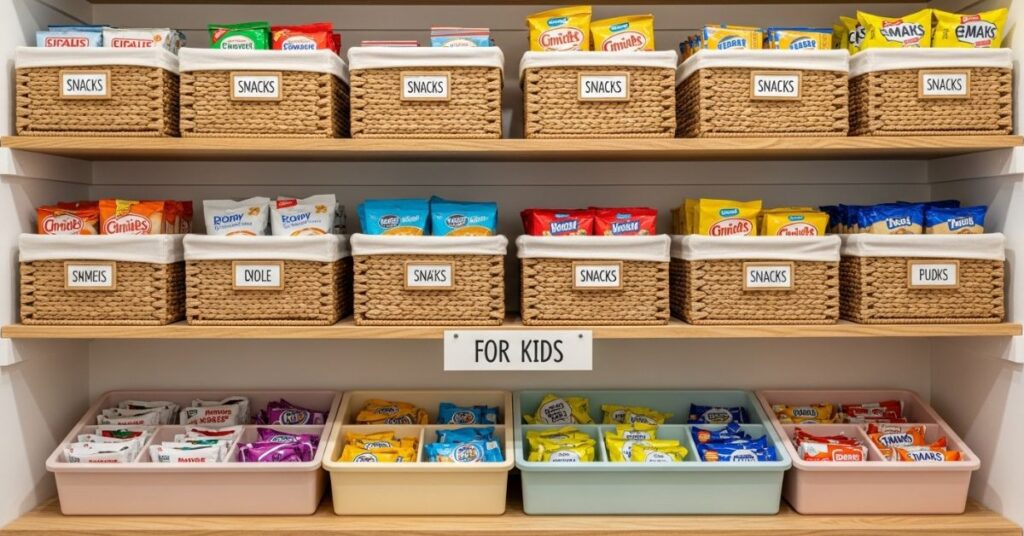 Snack Zone Organization for Kids and Adults