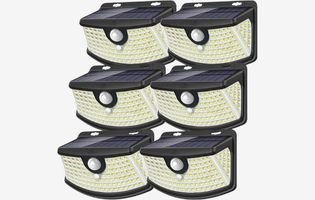 Solar Motion Sensor Lights 120 LEDs with Lights Reflector