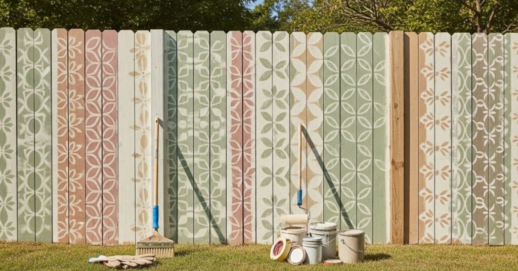 Stencil Art for Quick Fence Makeovers
