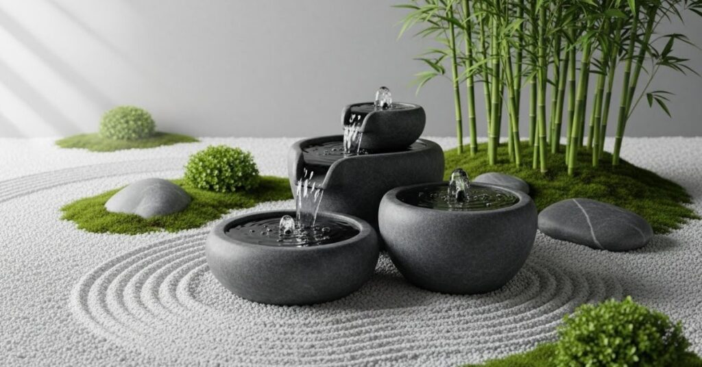 Stone Bowl Zen Fountain