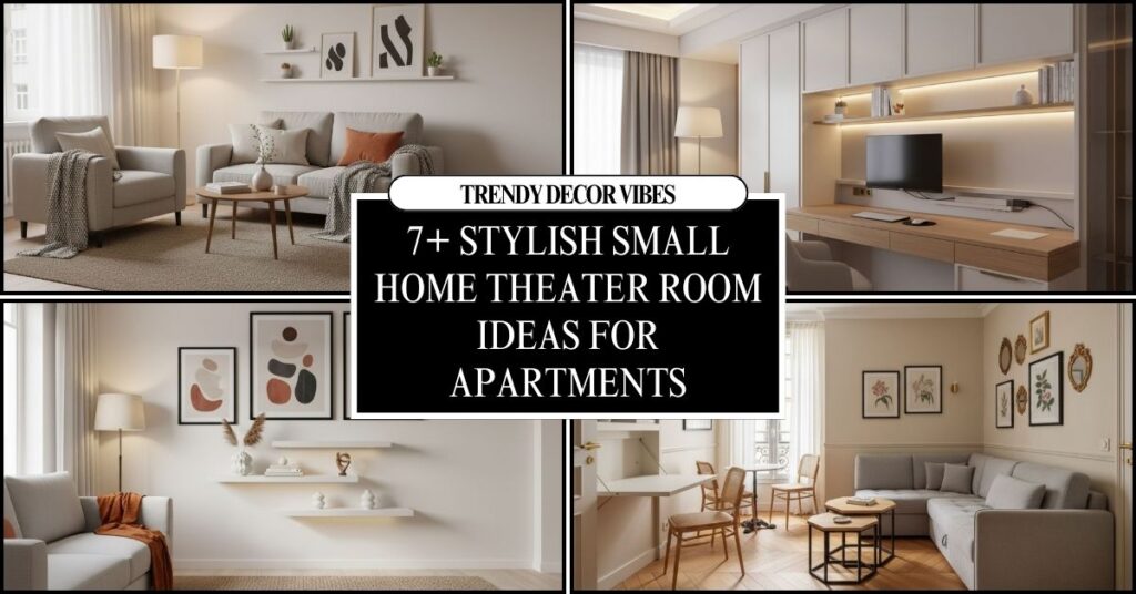Designing Stylish Small Home Theater Room in Apartments