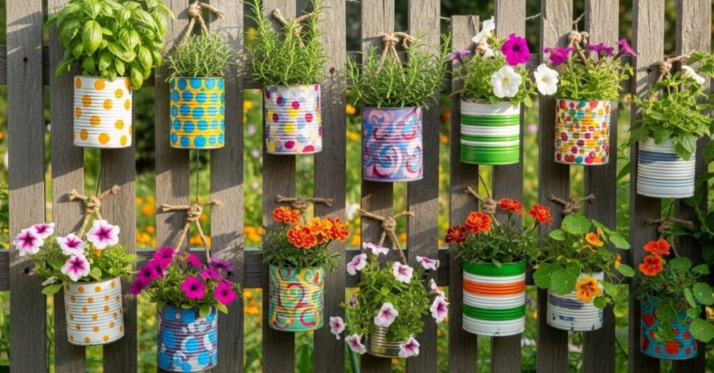Upcycled Tin Can Planters