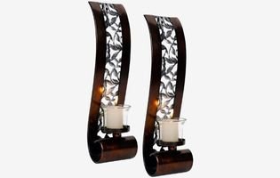 Wall Sconce 14.4 x 3.5 Inch, with Tea Light Candle Holder