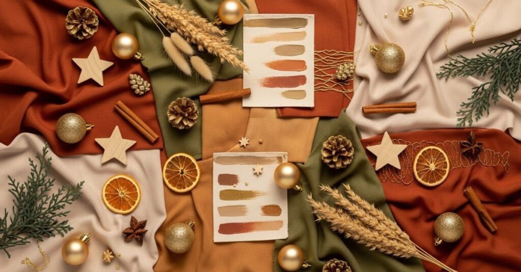 Warm Earth Tone Boho Christmas Color Palette