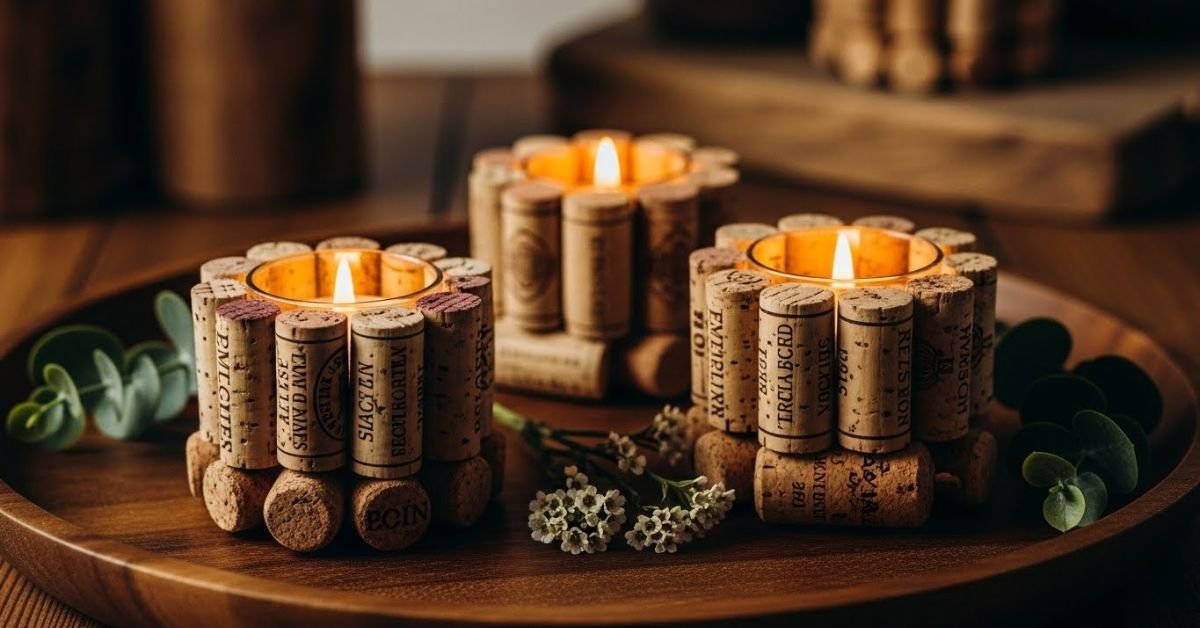 Wine Cork Candle Holders