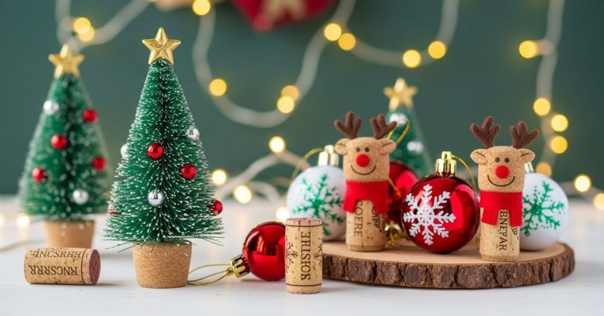 Wine Cork Crafts for Holiday Decorating