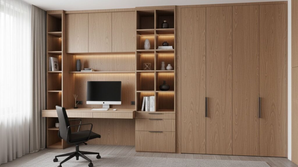 Built-In or Modular Storage to Maintain a Clean, Organized Workspace