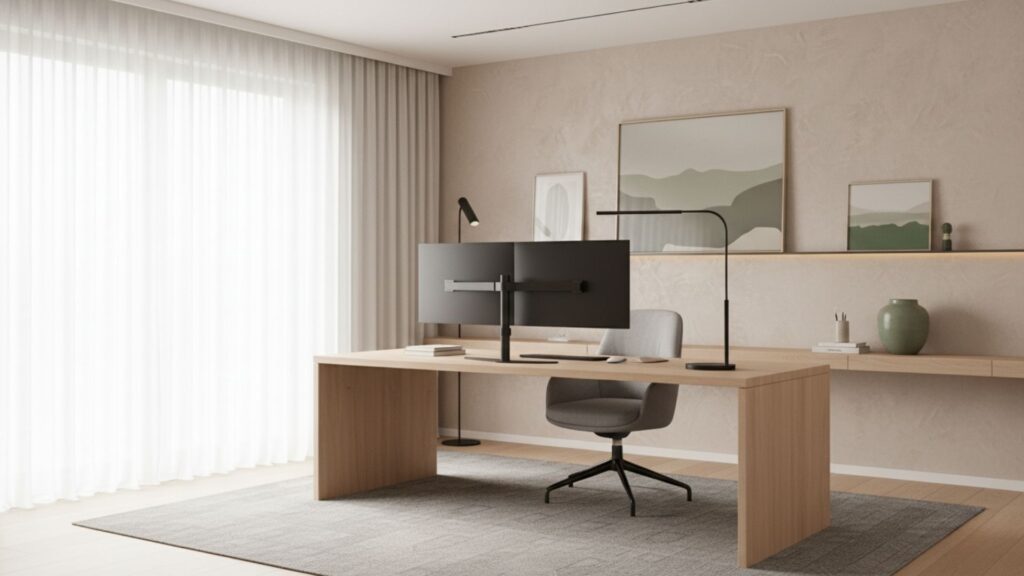 Choose Calm Color Palettes to Build a Focused and Stress-Free Workspace - Modern Home Office Trends